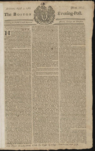 The Boston Evening-Post, 3 August 1767