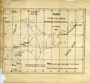 Yesso traced from a rough Japanese sketch map of about 1861