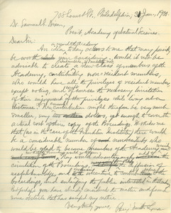 Letter from Benjamin Smith Lyman to Samuel G. Dixon
