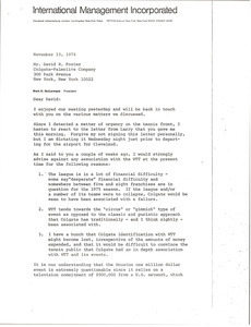 Letter from Mark H. McCormack to David R. Foster