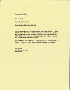 Memorandum from Mark H. McCormack to Ian T. Todd