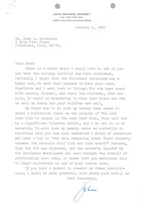 Letter from John Michael Dorsey to Mark H. McCormack