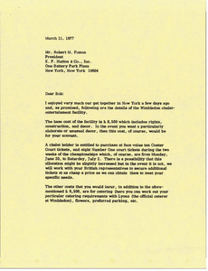 Letter from Mark H. McCormack to Robert M. Fomon