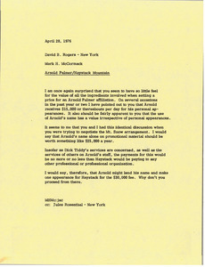 Memorandum from Mark H. McCormack to David Rogers