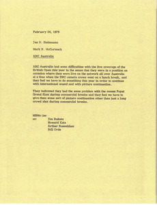 Memorandum from Mark H. McCormack to Jan Steinmann