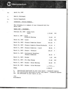 Memorandum from Laurie Roggenburk to Mark H. McCormack