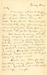 Letter from Abraham Ozersky to Ruth Newman