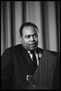 James Farmer speaking at the Youth, Non-Violence, and Social Change conference, Howard University