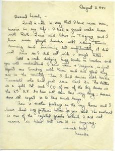 Letter from Maida Riggs to Riggs family