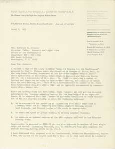 Letter from Carl V. Granger to Kathleen C. Arneson
