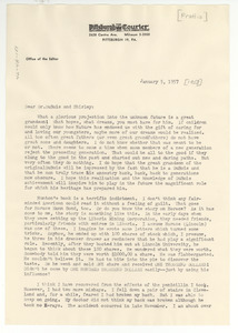 Letter from Percival Prattis to Shirley Graham Du Bois