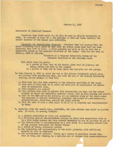 Memorandum from Department of Sociology, Atlanta University, to Rufus E. Clement