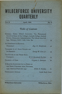Wilberforce University quarterly vol. II, no. 2