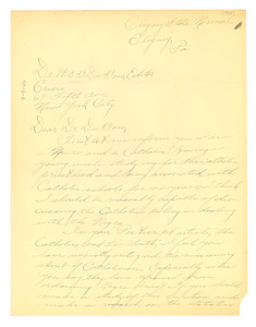 Letter from Lancelot Tynes to W. E. B. Du Bois
