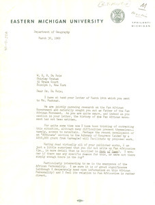 Letter from G. J. Martin to W. E. B. Du Bois