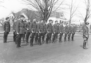 Members of ROTC military during drills