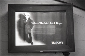 Advertisement for the US Navy, 'where the mod look began'