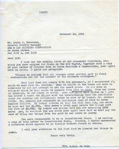 Letter from Shirley Graham Du Bois to Louis J. Marchini