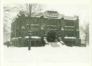 Marsh Memorial Snow Scene, ca. 1947