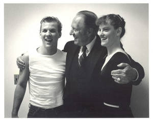 Art Linkletter and Students at the Dedication of the Fuller Arts Center at Springfield College, 1984