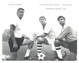 Coach Irv Schmid and Co-Captains Paul LeSueur and Tony DiCicco, 1969