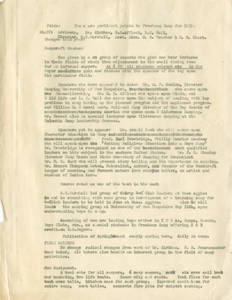 Freshman Camp 1931 Pertinent Information