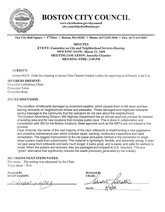 Committee on City and Neighborhood Services meeting minutes, March 23, 2009