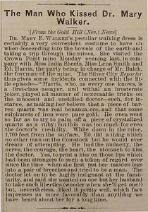 The Man Who Kissed Dr. Mary Walker