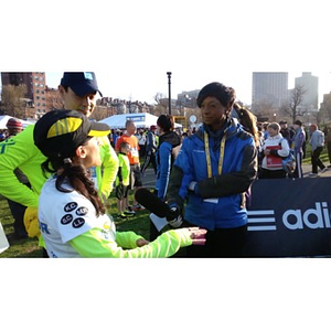 Boston Marathon Attack Survivor, Lynn Crisci & Doug Julian, at the 2014 BAA 5K w/ Fox News