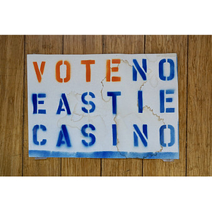 "Vote no Eastie casino" sign