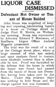 "Liquor Case Dismissed" - Hudson News-Enterprise article