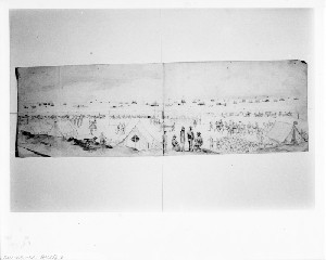 Siege of Charleston - View of the Union Fleet off Morris Island, South Carolina