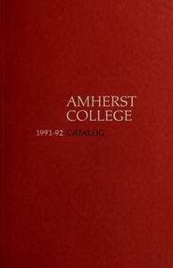 Amherst College Catalog 1991/1992