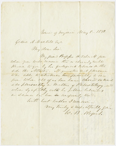 William Barton Rogers letter to Gideon Algernon Mantell, 1850 May 8