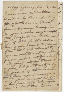Edward Hitchcock sermon notes, 1849 April 1