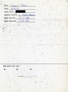 Citywide Coordinating Council daily monitoring report for South Boston High School's L Street Annex by Don L. Tracy, 1976 March 19