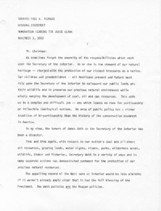 Opening statement nomination hearing for Judge Clark