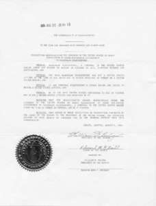 Resolutions memorializing the Congress of the United States to Enact Legislation to Award Posthumous Citizenship to Wladyslaw Staniszewski