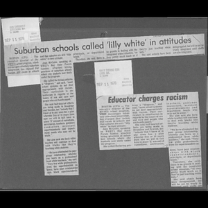 Accusations of racism in suburban schools.