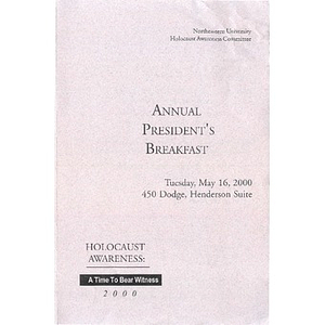 Annual President's Breakfast, 2000.