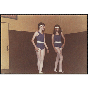 Two girls performing at the Charlestown Boys and Girls Club Talent Show