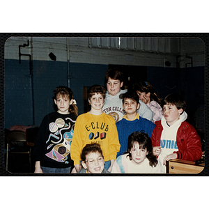 Children pose for a group shot