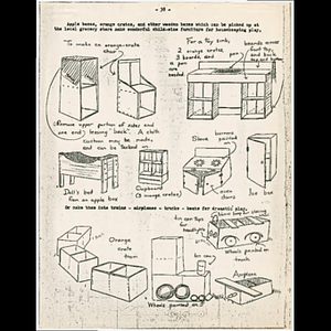 Directions for building play furniture