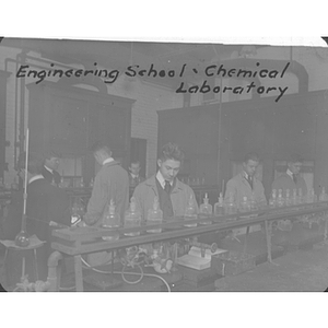 College of Engineering students in a chemical laboratory