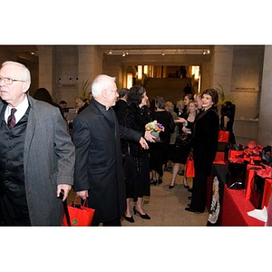 Guests leave the Museum of Fine Arts after the inauguration celebration of President Aoun