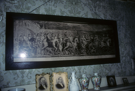 Print engraving, framed