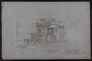 End Elevation (South), Drawings of House for Mrs. Talbot C. Chase, Brookline, Mass., Oct. 7, 1929