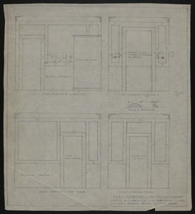 1/2" Scale Elevations of Own Dressing Room, House of J.S. Ames, Esq. at 3 Commonwealth Ave., undated