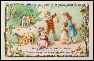 Trade card, buy Royal Falmouth Ranges, made by Auburn Stove Foundry Co., Auburn, Maine
