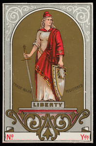 Label for Liberty, fabric, location unknown, undated